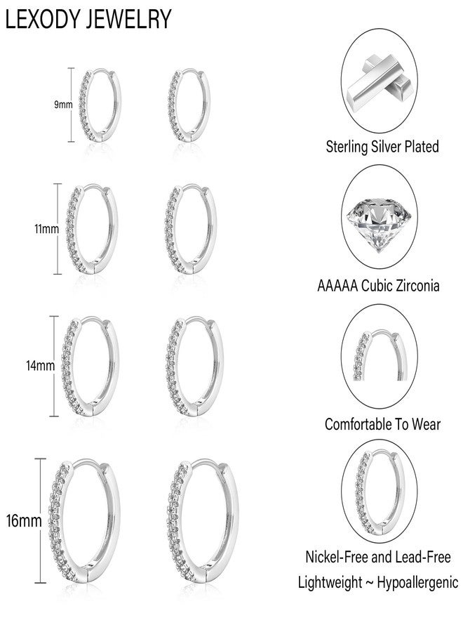 LEXODY Silver Hoop Earrings Set for Women, Lightweight Small Sterling Silver Hoop Huggie Earrings Multiple Piercing Hypoallergenic Cartilage Earrings for Women Trendy Jewelry Gifts - Image 5